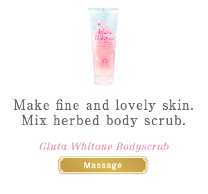 Make fine and lovely skin.Mix herbed body scrub. Gluta Whitone Body Scrub