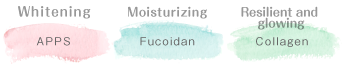 APPS Whitening
Fucoidan  Moisturizing Collagen Resilient and glowing